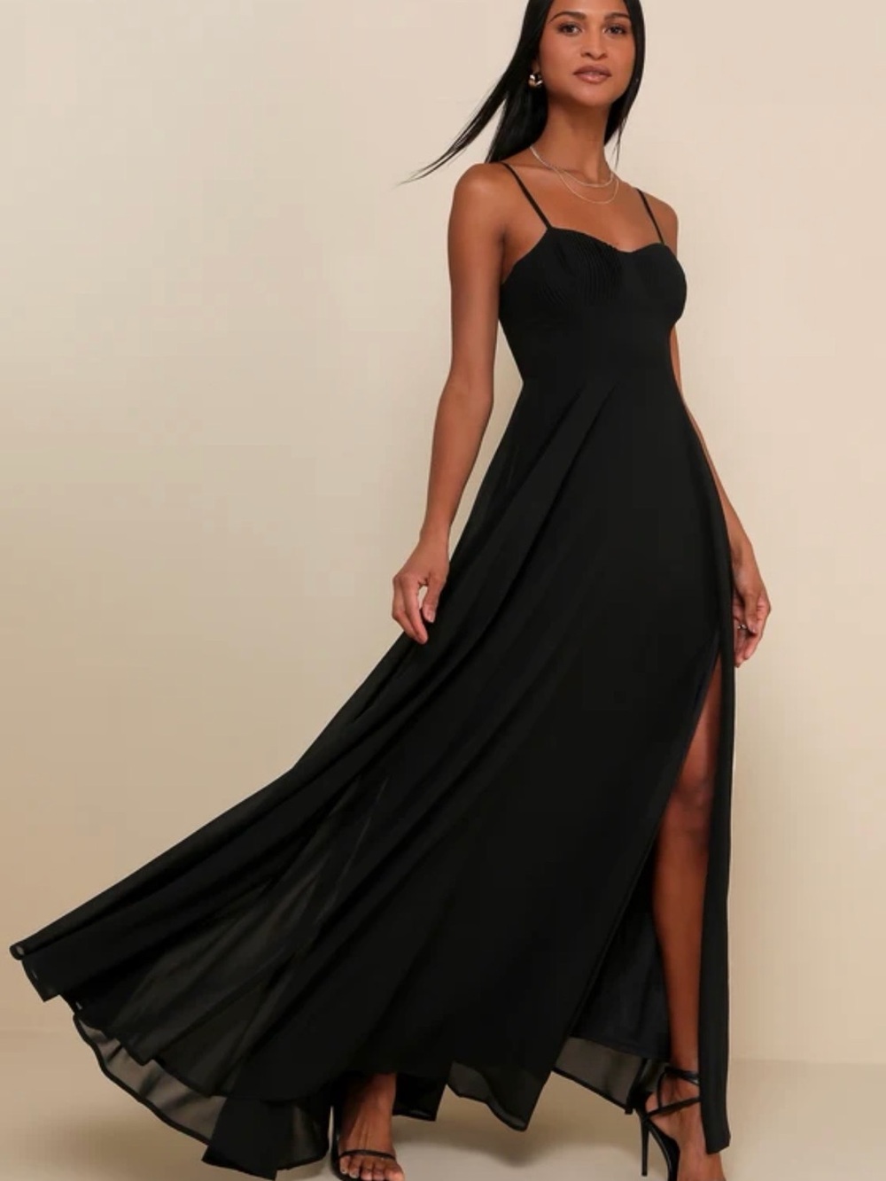 Lulu's Black Maxi Dress
